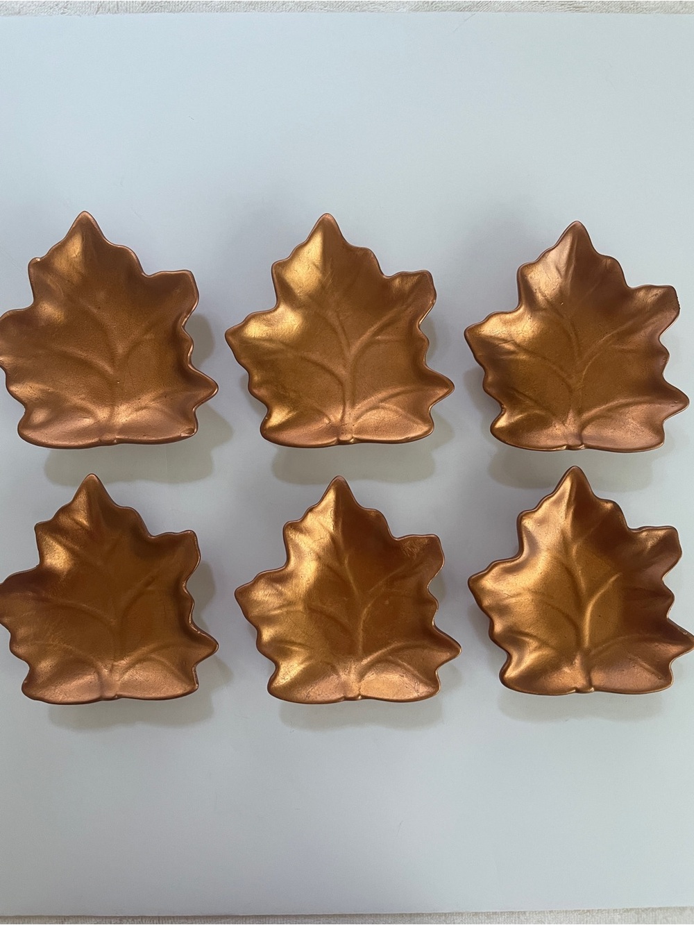 Pier 1 Ceramic Maple Leaf Dishes (Set of 6)